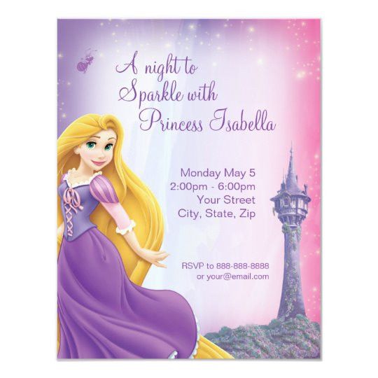 Tangled Birthday Invitations
 Rapunzel Birthday Invitation