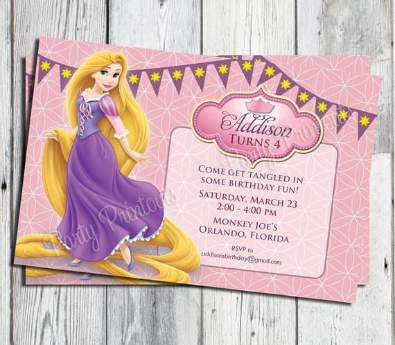 Tangled Birthday Invitations
 Tangled Invitation Tangled Birthday Party Invitation