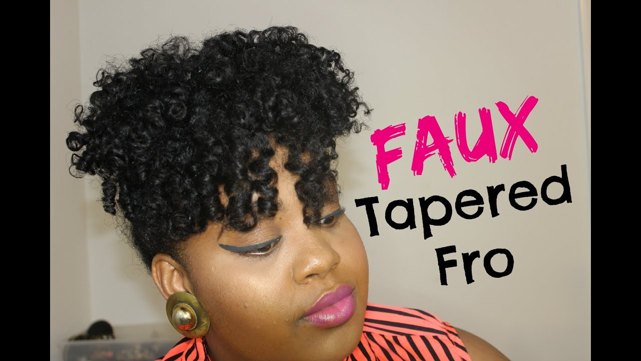 Taper Cut Natural Hair
 Faux Tapered Cut on Medium Long "Natural Hair" w Original