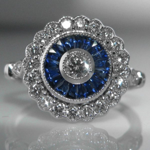 Target Diamond Rings
 Art Deco Style Sapphire & Diamond Tar Ring