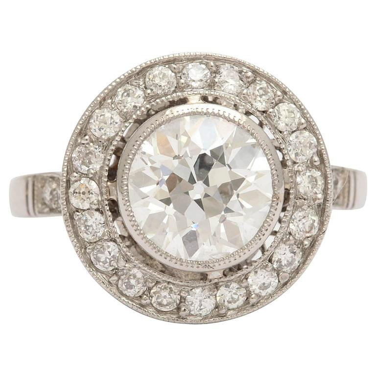 Target Diamond Rings
 Vintage European Cut Diamond Tar Engagement Ring For
