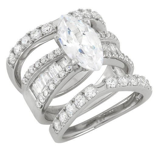 Target Diamond Rings
 4 35 CT T W Cubic Zirconia Engagement Ring Set In