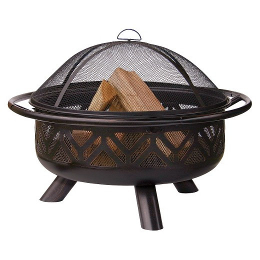 Target Fire Pit Table
 Fire Pit with Cut Out Designs 36" Tar