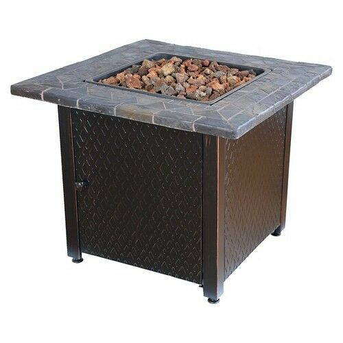 Target Fire Pit Table
 Square LP Gas Fire Table with Resin Mantel Threshold