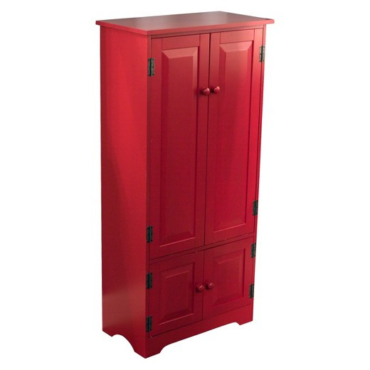 Target Kitchen Storage
 Tall Storage Cabinet Wood Red TMS Tar