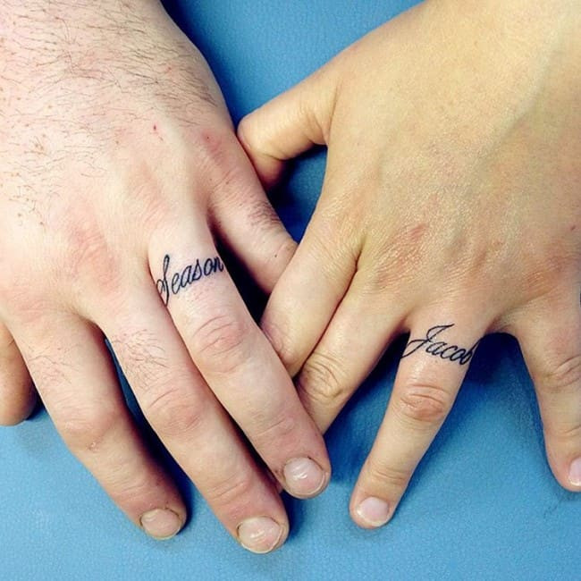 Tattooed Wedding Rings
 150 Best Wedding Ring Tattoos Designs January 2020