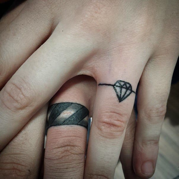 Tattooed Wedding Rings
 Wedding Ring Tattoos for Men Ideas and Inspiration for Guys