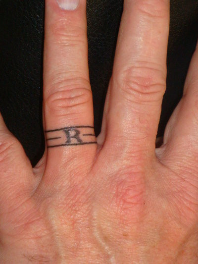 Tattooed Wedding Rings
 40 The Best Wedding Ring Tattoo Designs