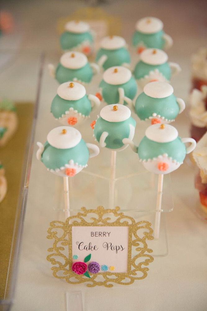 Tea Party Birthday Cake Ideas
 Love the teapot cake pops at this little girls 1st