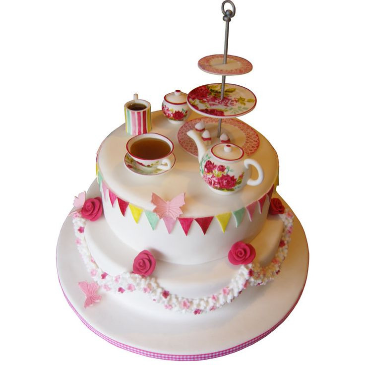 Tea Party Birthday Cake Ideas
 afternoon tea birthday cake Google Search