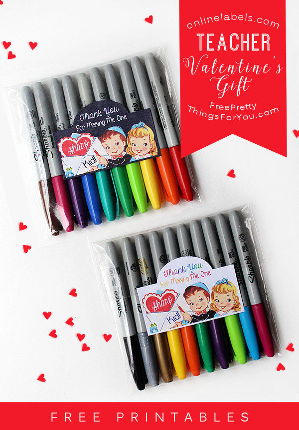 Teacher Valentine Gift Ideas
 Labels Retro Valentines Day Teacher Gift Idea Printables