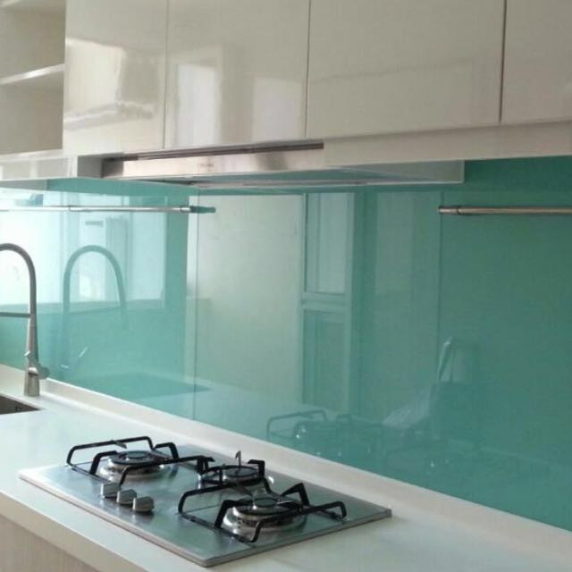 Tempered Glass Backsplash For Kitchen
 Kitchen Backsplash Tempered Glass 6mm thk Home Appliances