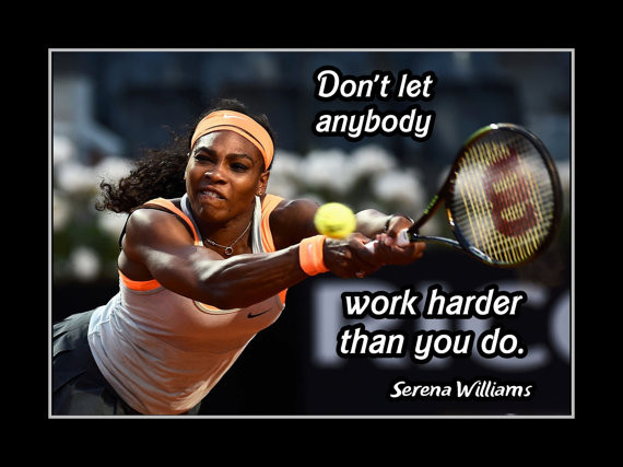 Tennis Motivational Quotes
 Tennis Inspirational Quote Poster Gift Champion Wall