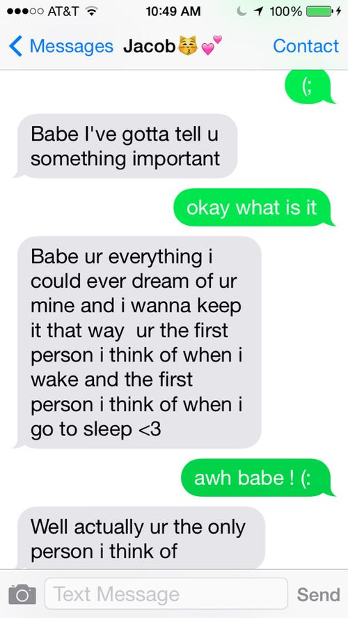 Text Love Quotes
 cute text messages ♡ We Heart It