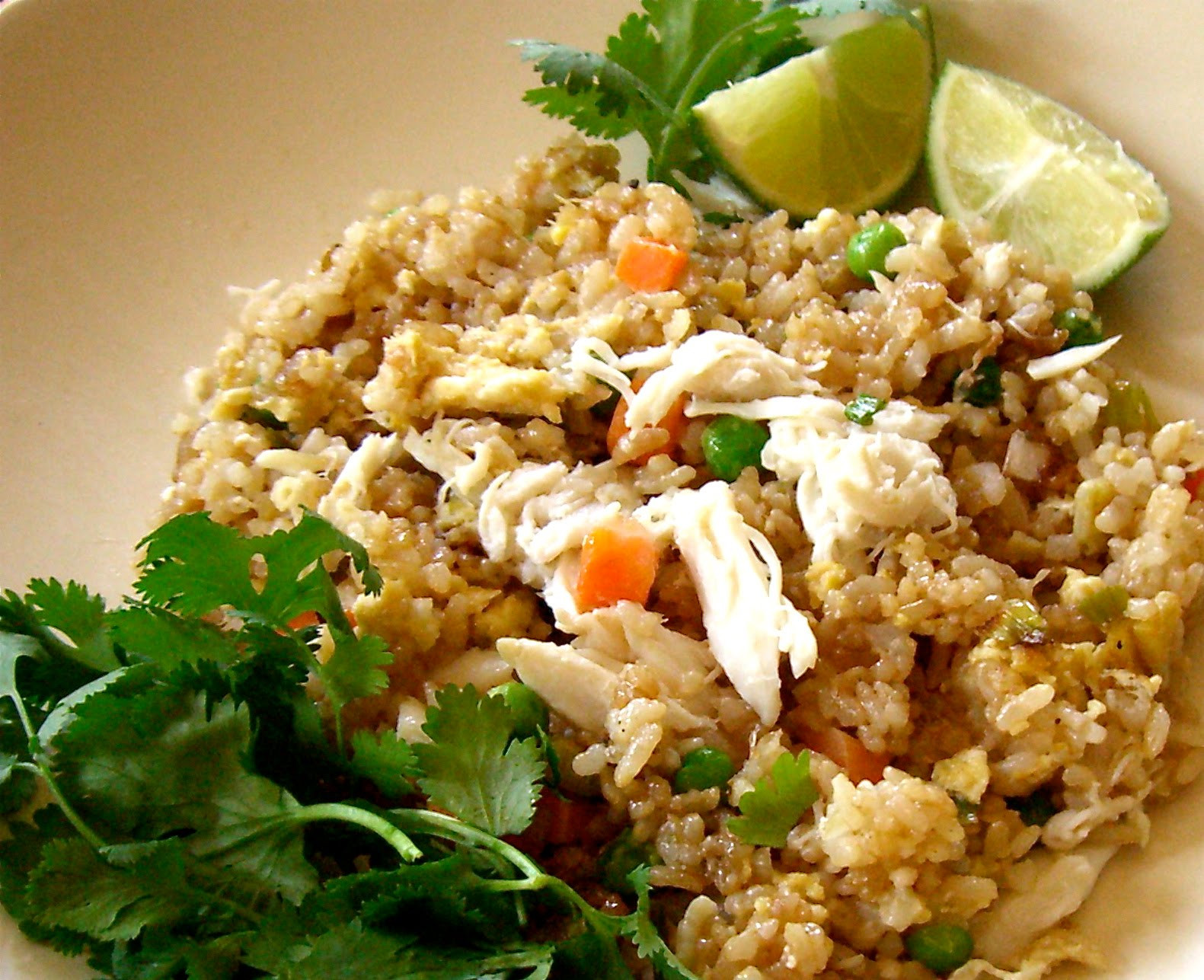 Thai Crab Fried Rice
 Open Mouth Insert Fork Reminiscing and Reproducing Thai