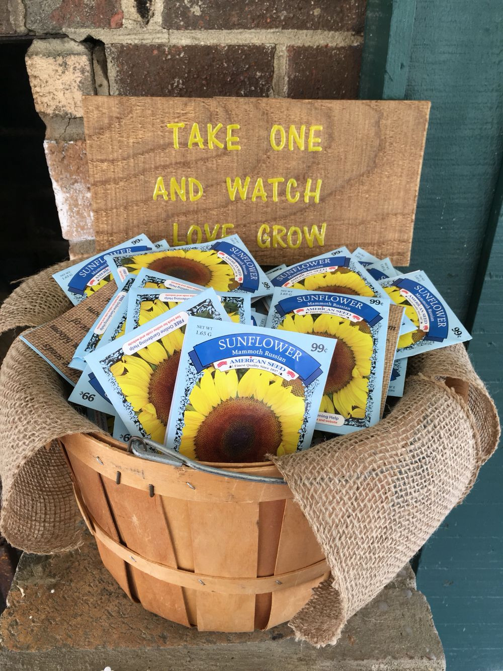 Thank You Gift Ideas For Couples
 "Take one and watch love grow" sunflower seeds as a thank