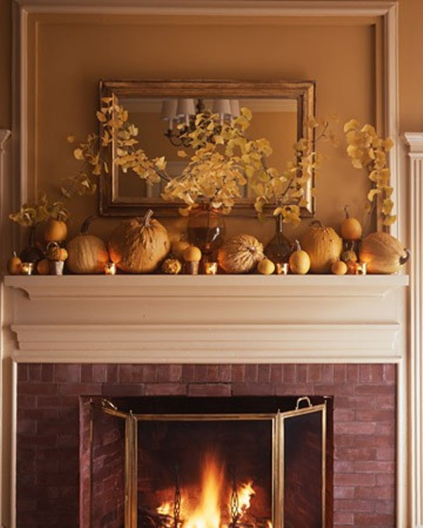 Thanksgiving Fireplace Mantel Decoration
 40 Thanksgiving Mantelpiece Décor Ideas