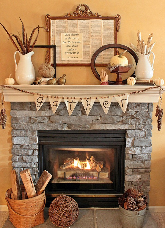 Thanksgiving Fireplace Mantel Decoration
 How to Decorate the Fireplace for Thanksgiving The Blog
