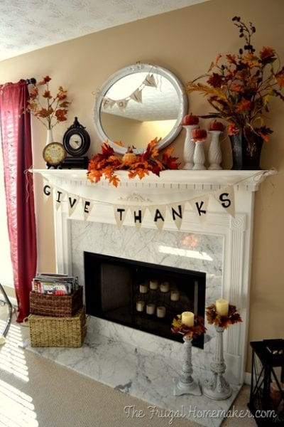 Thanksgiving Fireplace Mantel Decoration
 Remodelaholic