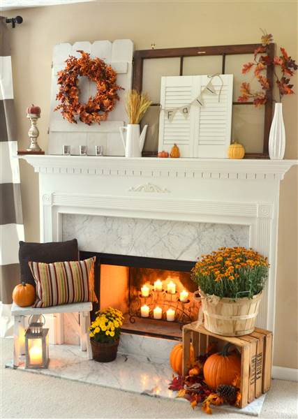 Thanksgiving Fireplace Mantel Decoration
 8 DIY Thanksgiving mantels to inspire you from Pinterest