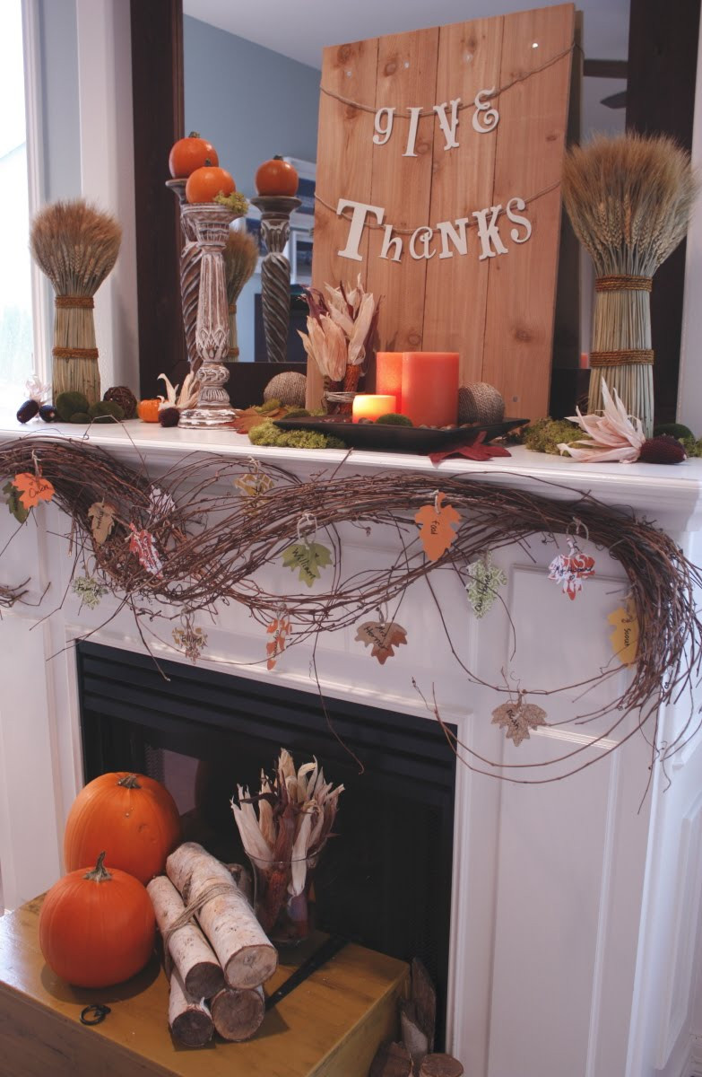 Thanksgiving Fireplace Mantel Decoration
 It s the little things that make a house a home Our