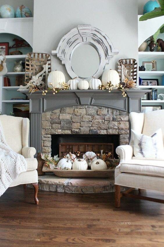 Thanksgiving Fireplace Mantel Decoration
 25 Cozy Thanksgiving Mantel And Fireplace Decor Ideas