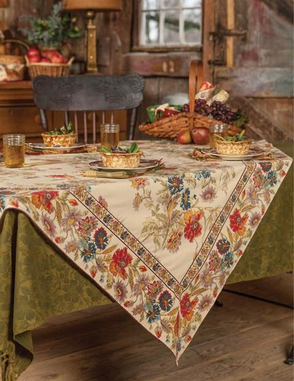 Thanksgiving Table Cloth
 April Cornell Field Flowers Tablecloth in 2019