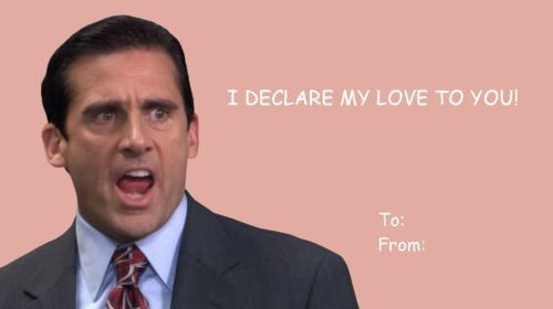 The Office Valentines Day Quotes
 the office steve caroll Valentine s Day Cards
