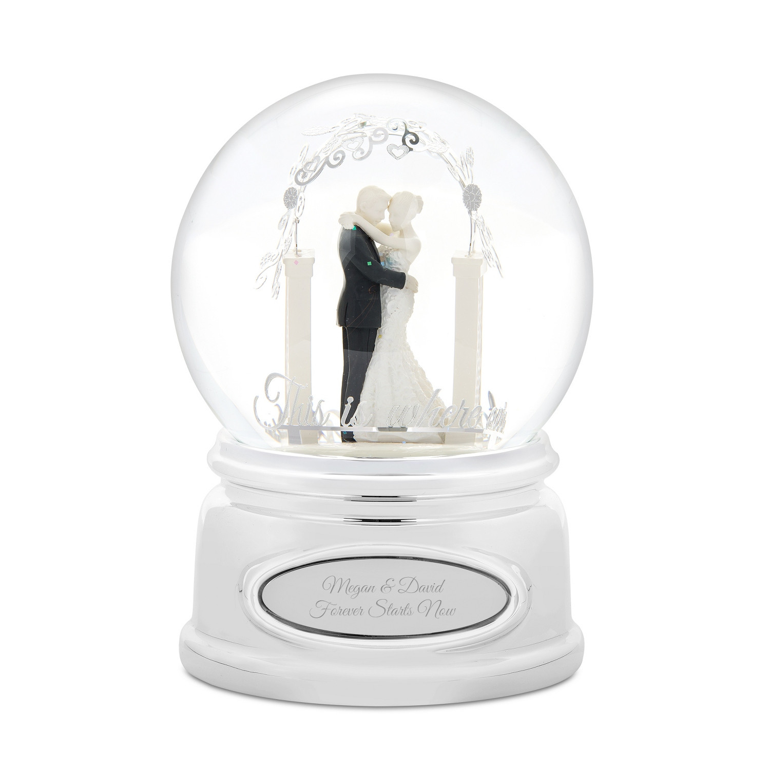 Things Remembered Anniversary Gift Ideas
 Bride & Groom Wedding Musical Snow Globe