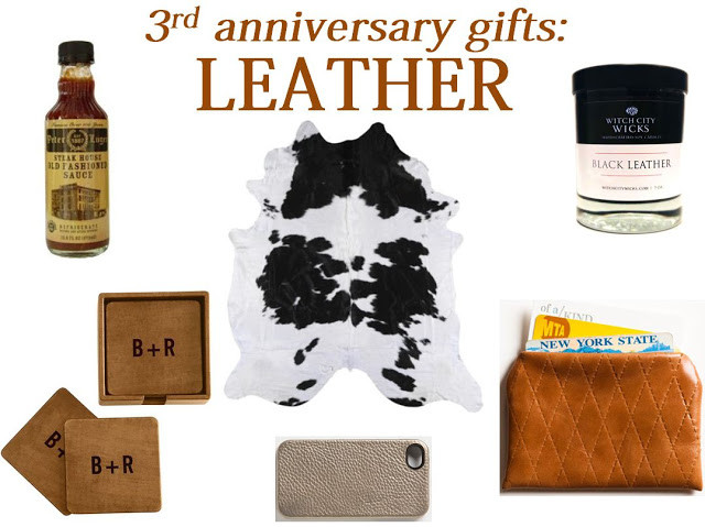 Third Anniversary Gift Ideas
 Fresh Basil 3rd Anniversary Gifts Leather