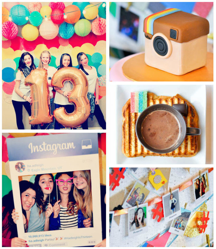Thirteenth Birthday Party Ideas
 Kara s Party Ideas Glam Instagram Themed 13th Birthday Party
