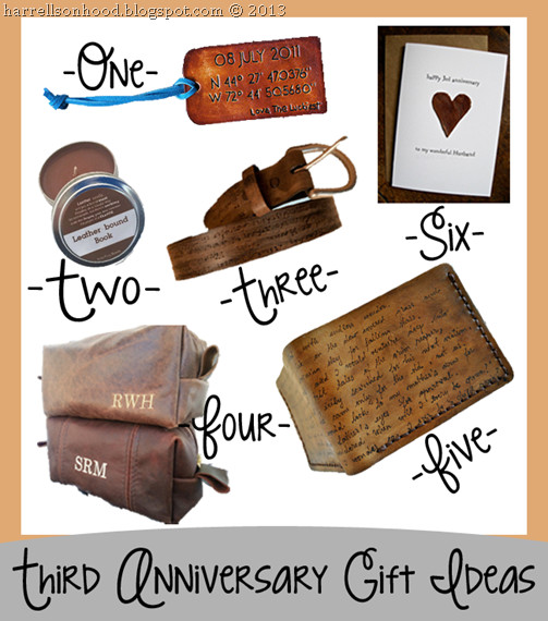 Three Year Anniversary Gift Ideas
 third anniversary leather t ideas for him etsy finds