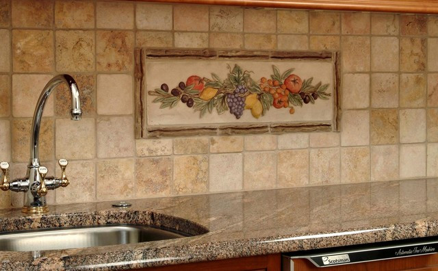 Tile Murals For Kitchen Backsplash
 kitchen decorative mural backsplash Mediterranean Tile