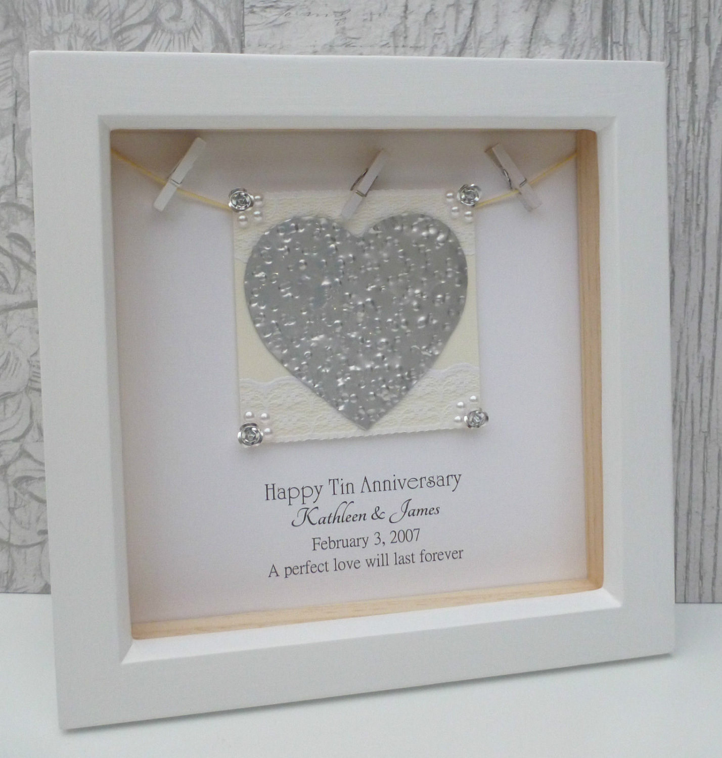 Tin Anniversary Gift Ideas
 10th anniversary t 10th wedding anniversary t tin