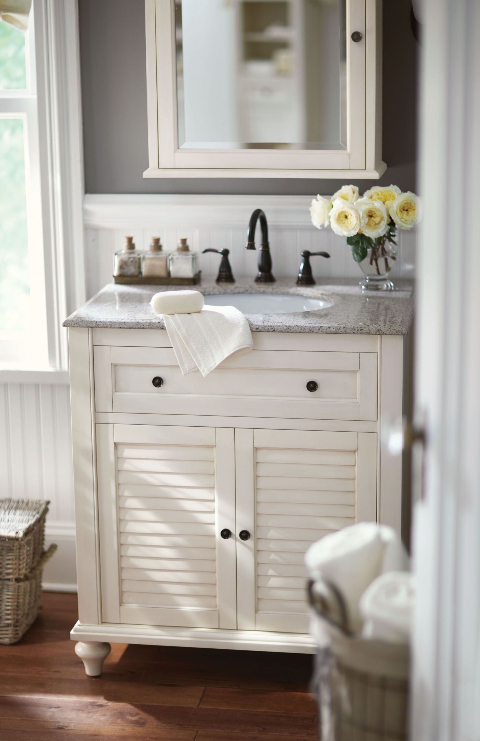 Tiny Bathroom Vanity
 Small bath No problem A single vanity like this one is