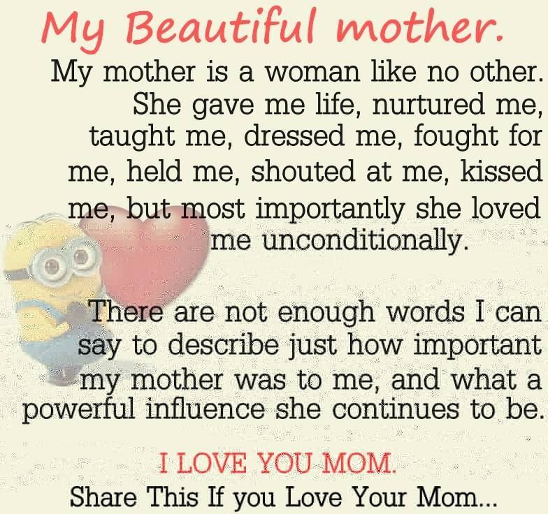 To My Mother Quotes
 My Beautiful Mother s and for