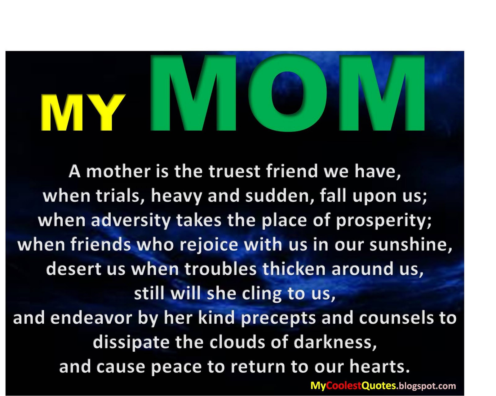 To My Mother Quotes
 Best Mom Quotes From Son QuotesGram