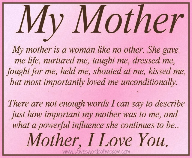 To My Mother Quotes
 I Love You Mom Quotes From Daughter QuotesGram
