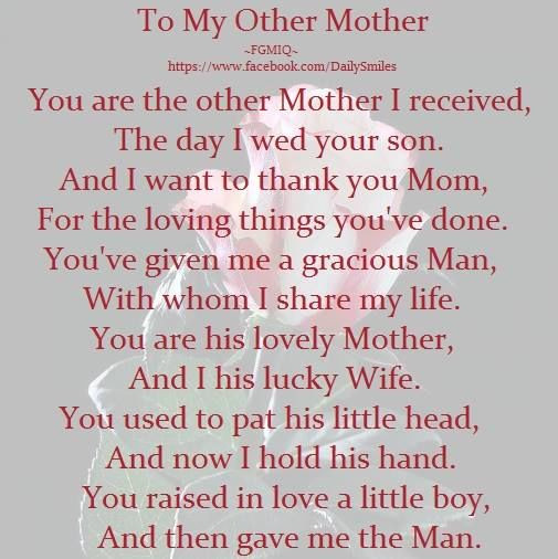 To My Mother Quotes
 To My Other Mother s and for