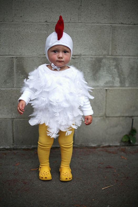 Toddler Costume DIY
 DIY baby chicken costume Halloween 2013