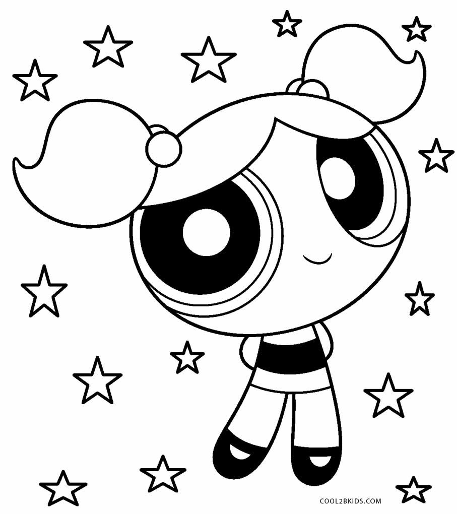 Toddler Girl Coloring Pages
 Free Printable Powerpuff Girls Coloring Pages