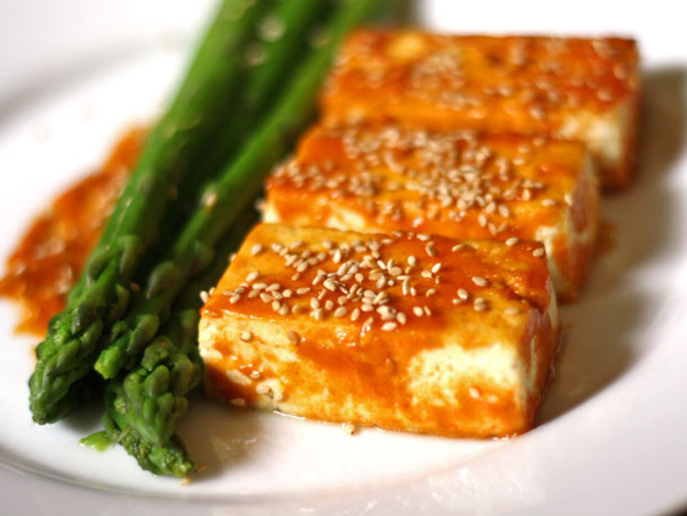 Tofu Dinner Recipes
 Dinner Tonight Broiled Tofu with Miso Glaze and Asparagus