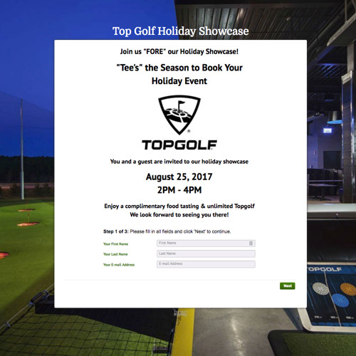 Top Golf Birthday Party
 RSVP Page Design Inspiration RSVPify