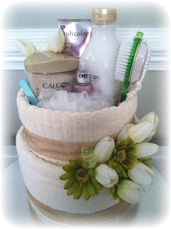 Towel Gift Basket Ideas
 Items similar to Spa Towel Cakes on Etsy