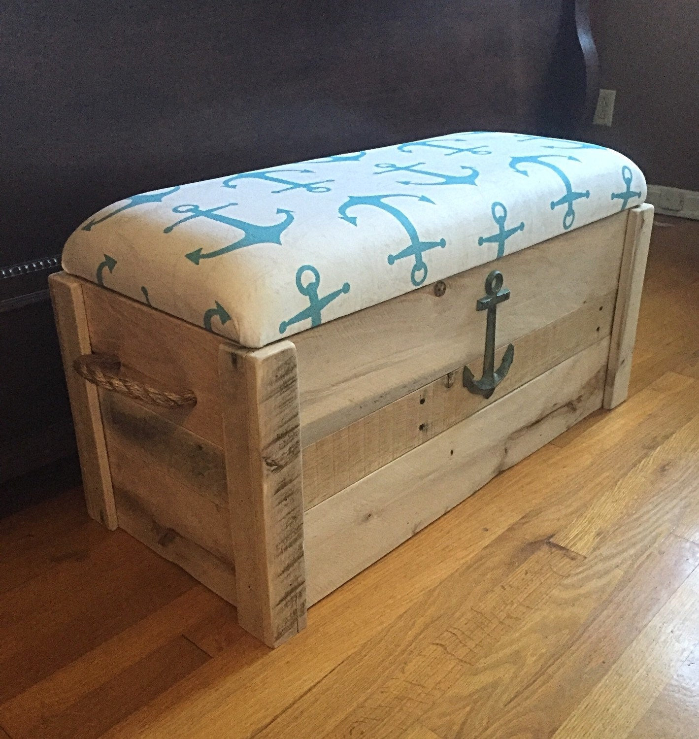 Toy Box Storage Bench
 Toy box Nautical Anchor Hope chest Storage bench