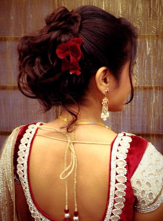 Traditional Wedding Hairstyles
 Traditional South Indian bride s bridal reception