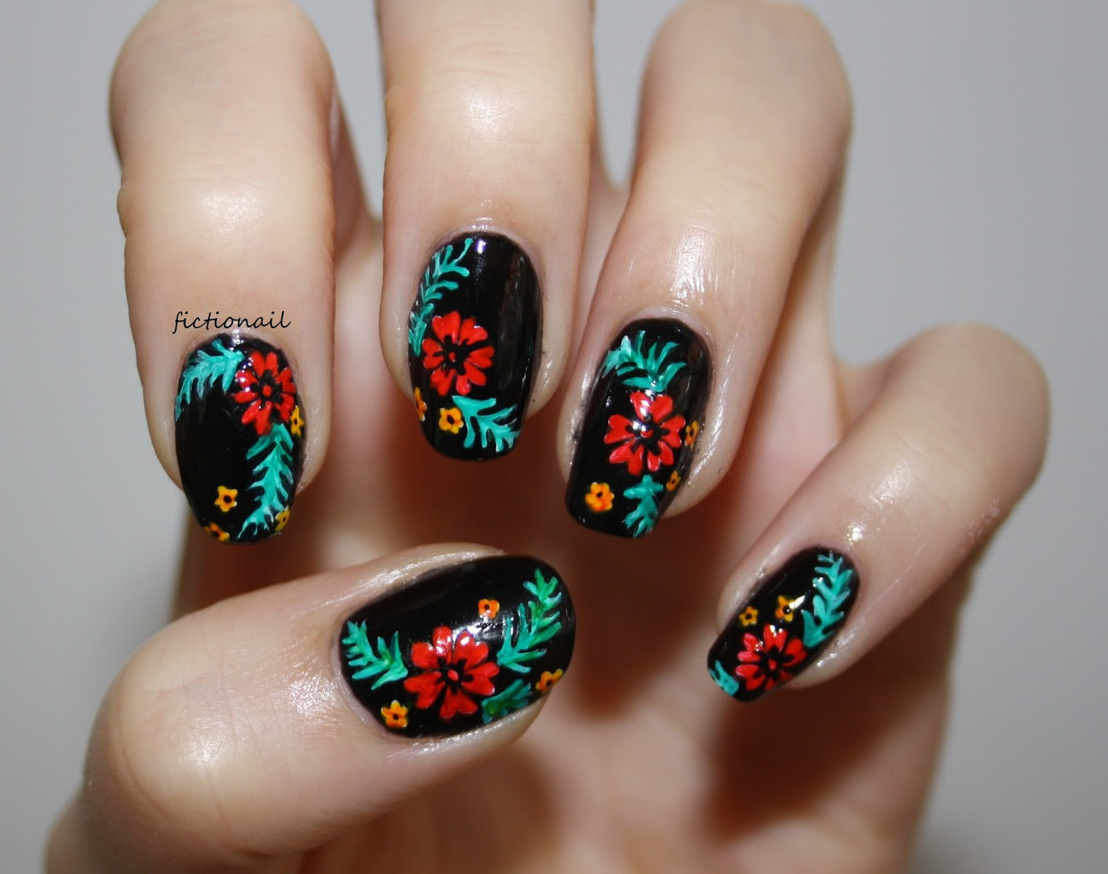 Tropical Flower Nail Designs
 Tropical Flower Nails