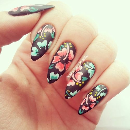 Tropical Flower Nail Designs
 Hibiscus Flowers Nail Art Dress Your Nails