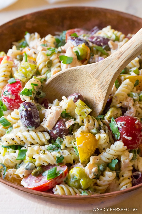 Tuna Fish Pasta Salad
 Tuna Pasta Salad with Olives and Capers A Spicy Perspective