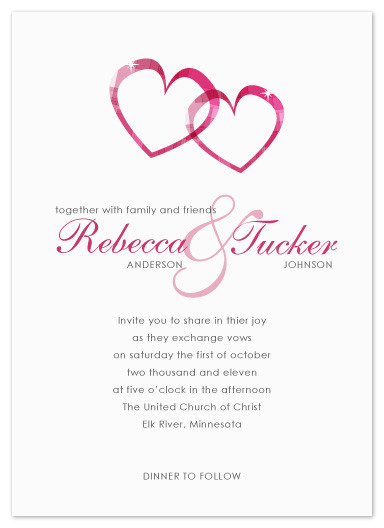 Two Hearts Wedding Invitations
 wedding invitations Two Hearts at Minted